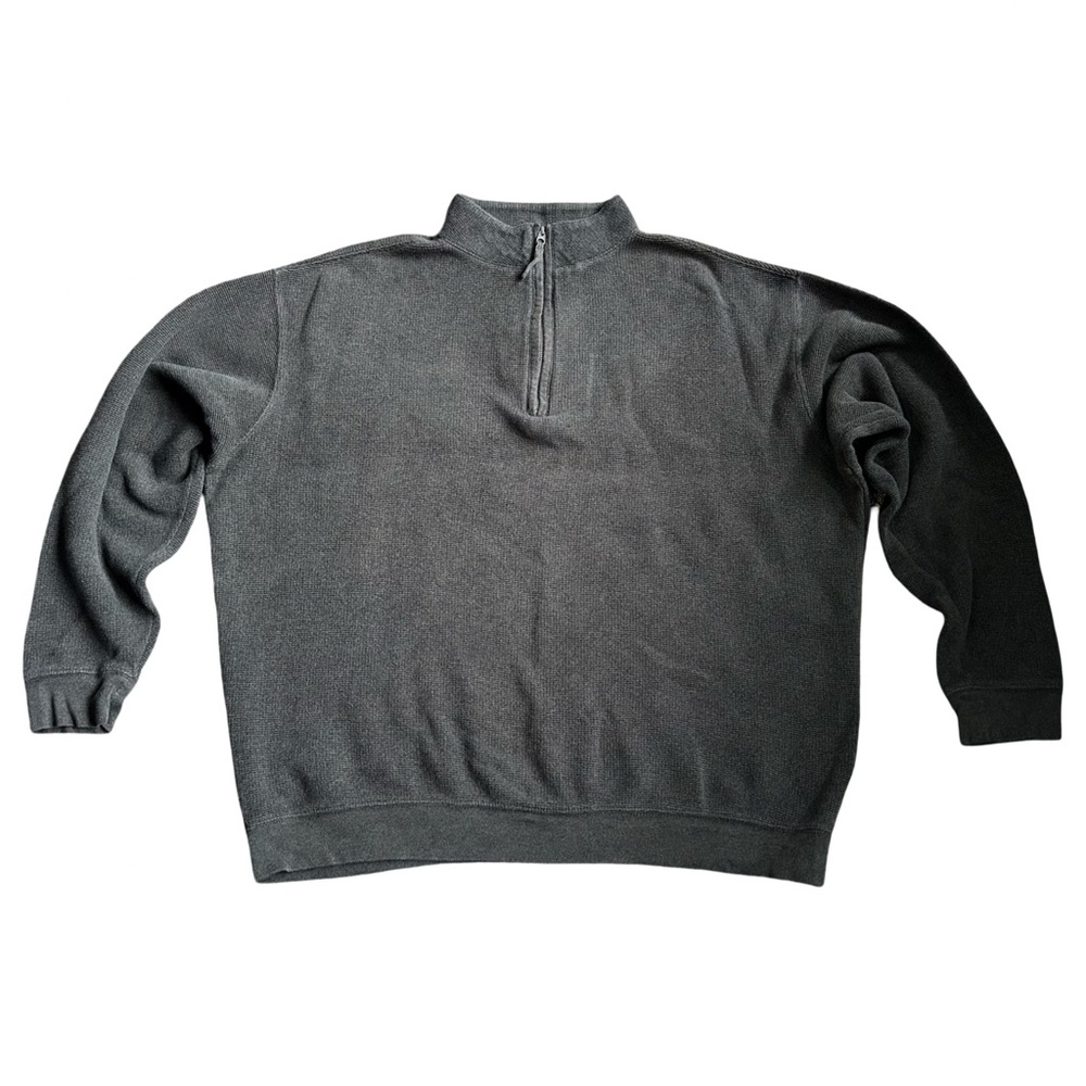 Woolrich Men's Olive Green Gray 1/4‎ Zip Pullover Sweater Shirt Size XXL EUC